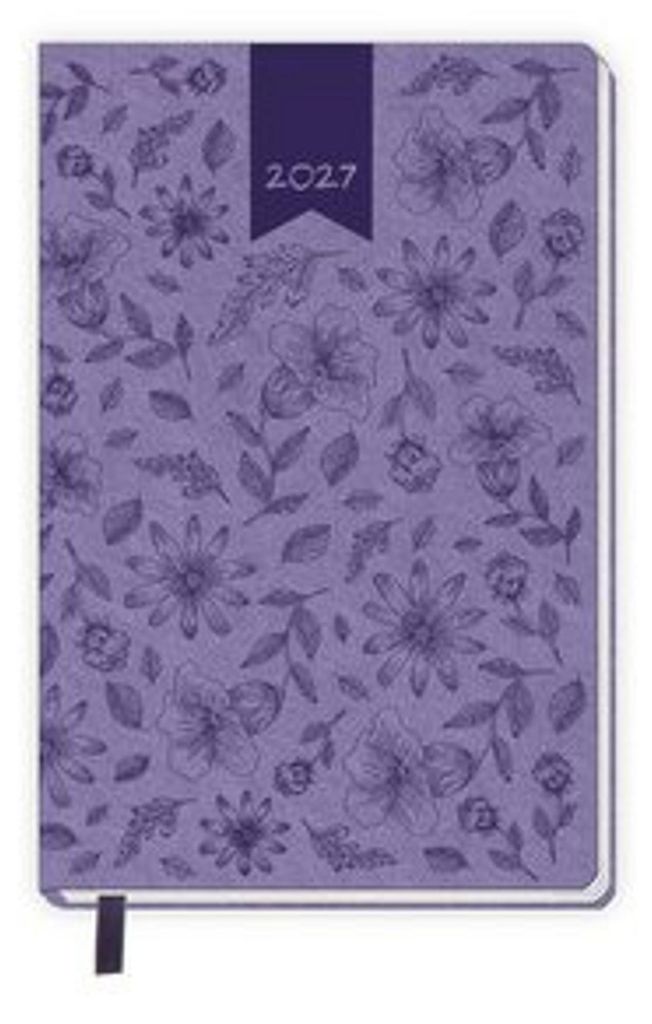 TRÖTSCH - Taschenkalender A7 Soft Touch Blumen 2027 Produktbild 