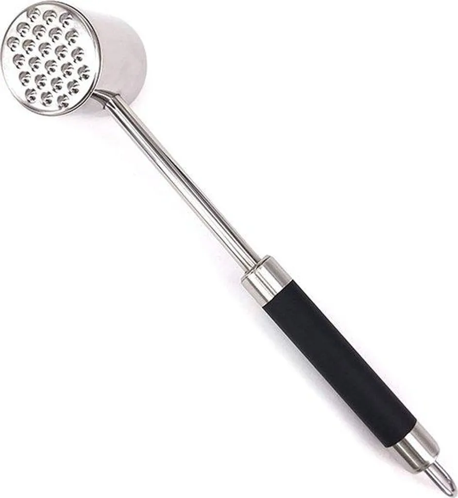 Aplatisseur à viande professionnel avec manche ergonomique noir