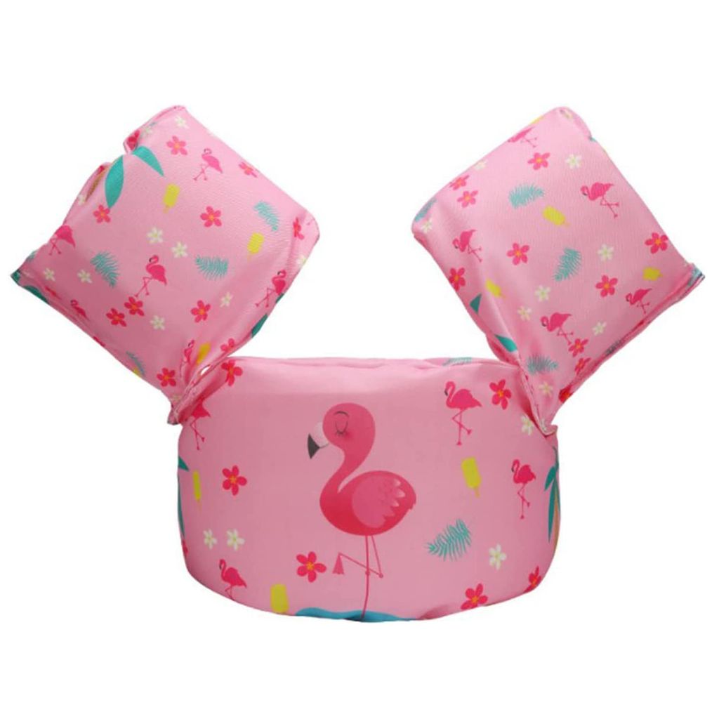 Schwimmflügel Kinder Schwimmweste Schwimmhilfe Schwimmtraining Swim Safe für Jungen Mädchen 2-6 Jahren 14-25kg, Flamingos