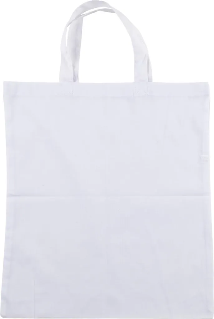 Grand Sac de Course en Coton Réutilisable Blanc 38x42cm Lot de 3