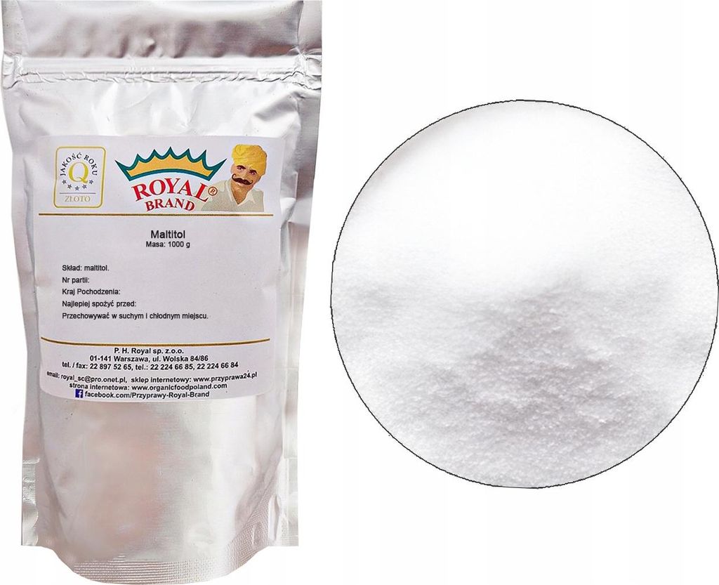 Maltitolo 1Kg Royal Sostituto dello zucchero Dolcificante Immagine del prodotto 