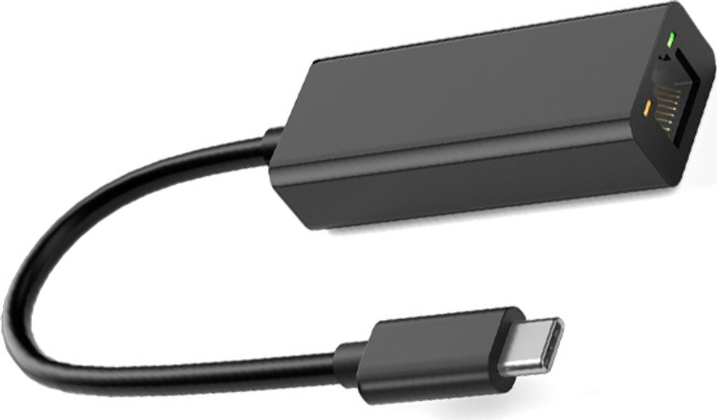 INF Netzwerkadapter USB-C Gigabit Ethernet Schwarz