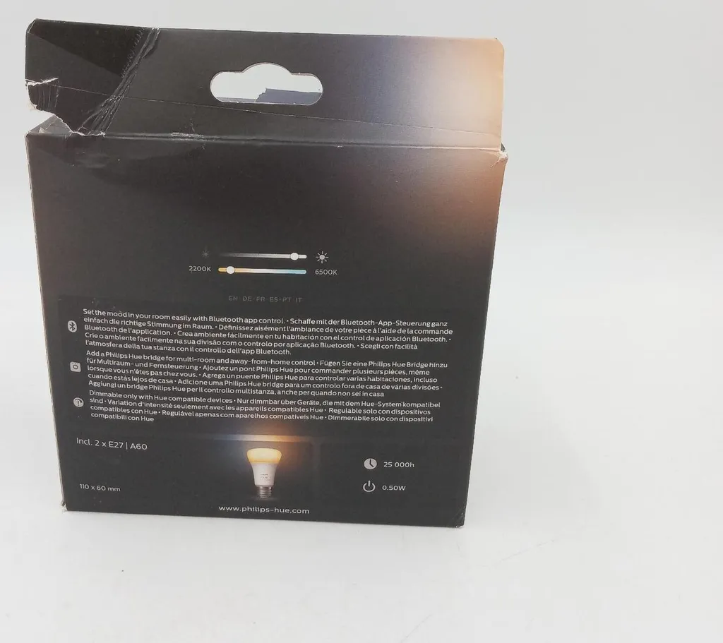 Solution Éclairage Connecté E27 Philips Hue - Pack 2 Ampoules 1100 Lm - 19