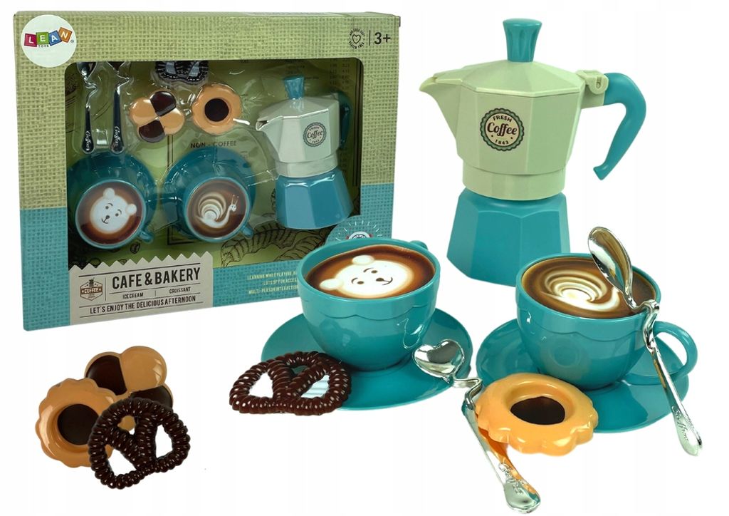 Blaues Kaffeeset (Spielzeug - Rollenspiel) Immagine del prodotto 