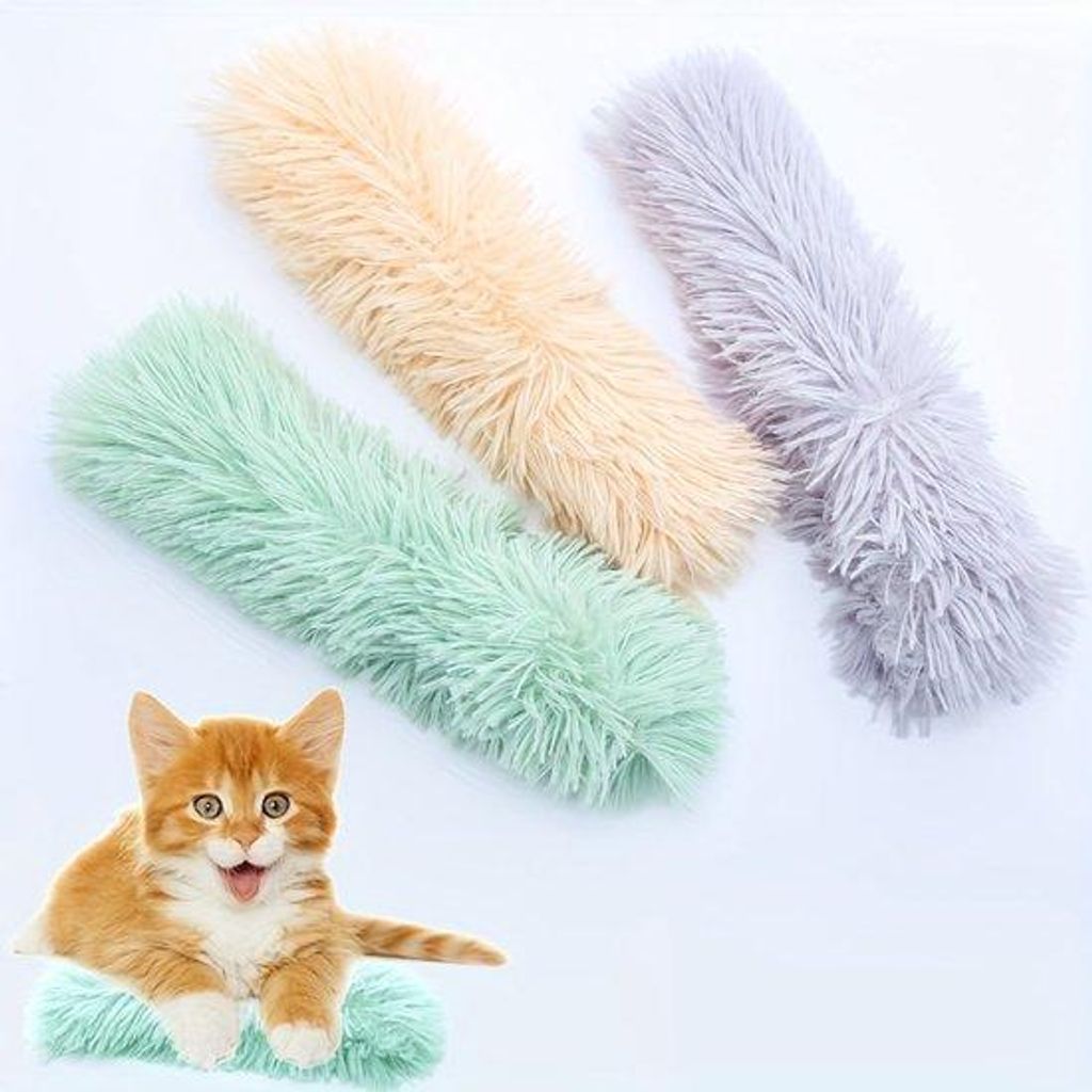 Interaktive Kattenspielset mit Plüschkissen und Soundpapier - Ideal zum Spielen und Kauen.