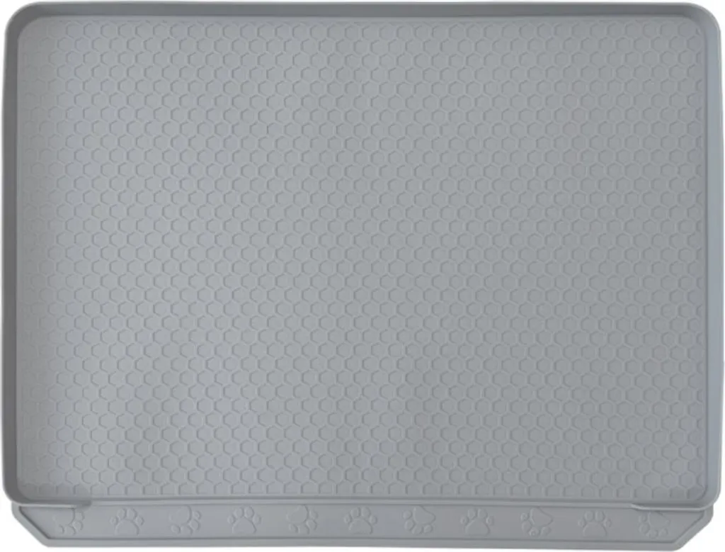 INF Tappeto per Lettiera Gatto Silicone Grande Grigio | Impermeabile