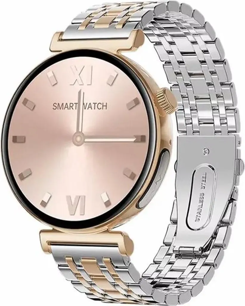 Montre connectée sport et chic pour femme avec suivi Bluetooth doré