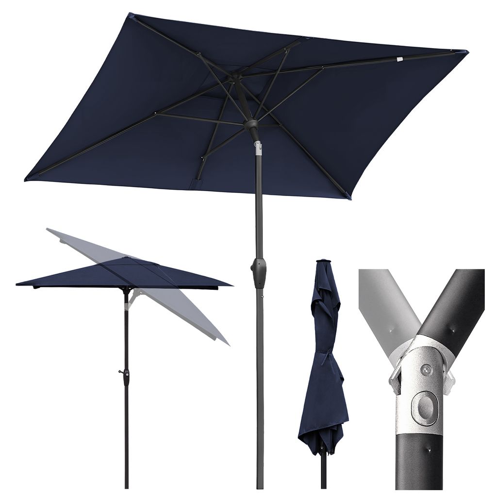 Sekey Sonnenschirm Balkon Gartenschirm Marktschirm  140×210 Produktbild 