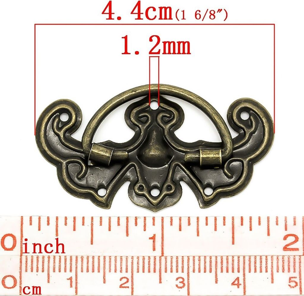 30 Griffe 28x44mm bronze für Schubladen Schranktüren Schatullen und mehr