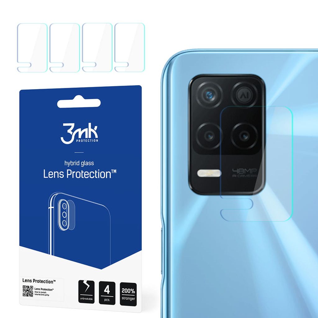3mk Hybridglas Lens Protection für Realme 8 5G Kamera Objektiv Kameralinse 0,16mm 6H (4 Stück)