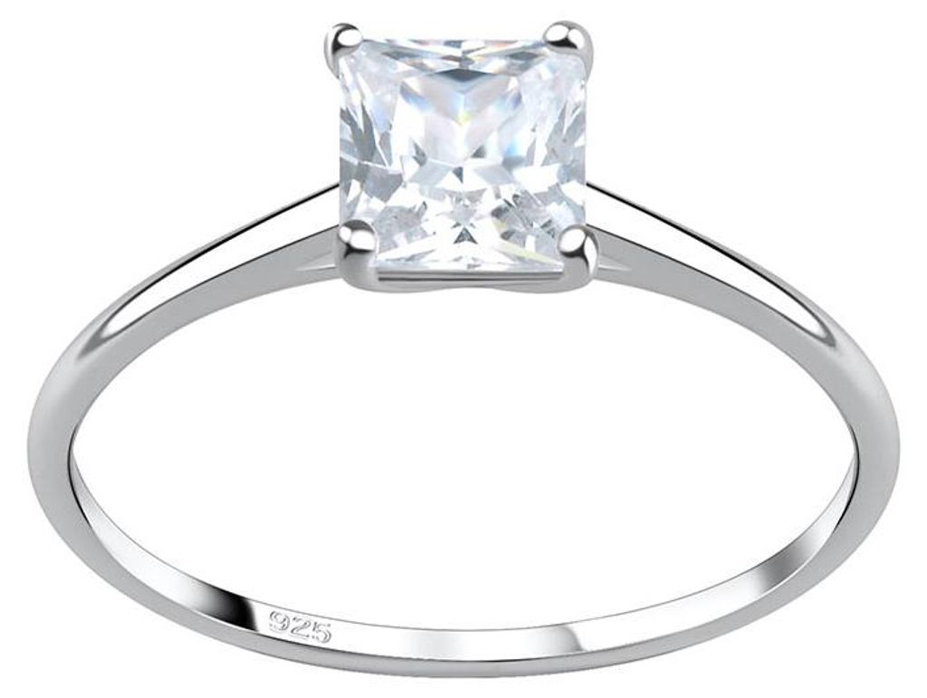 Verlobungsring: Solitär Ring Silber 925 57 (18.1 mm Ø) Produktbild 