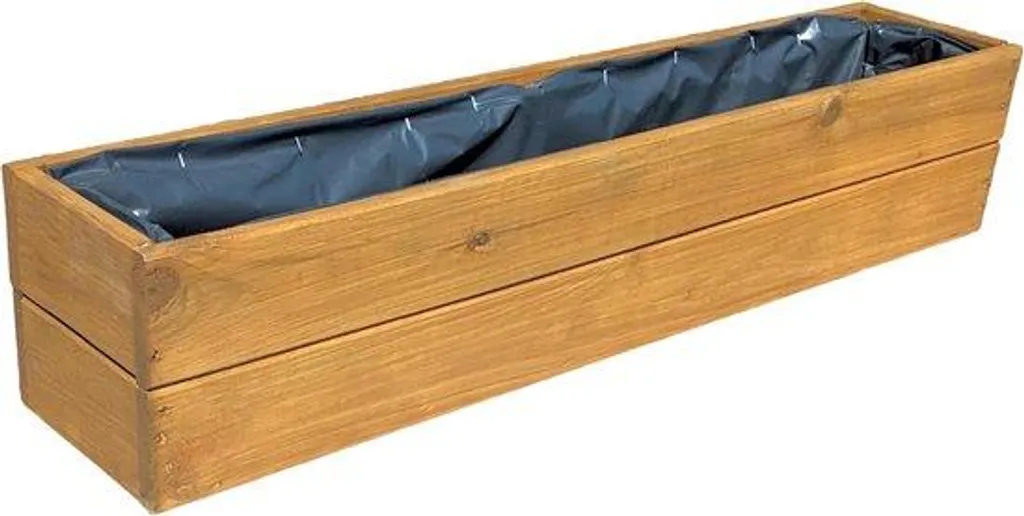 Pot de fleurs en bois pour balcon et terrasse avec drainage intégré