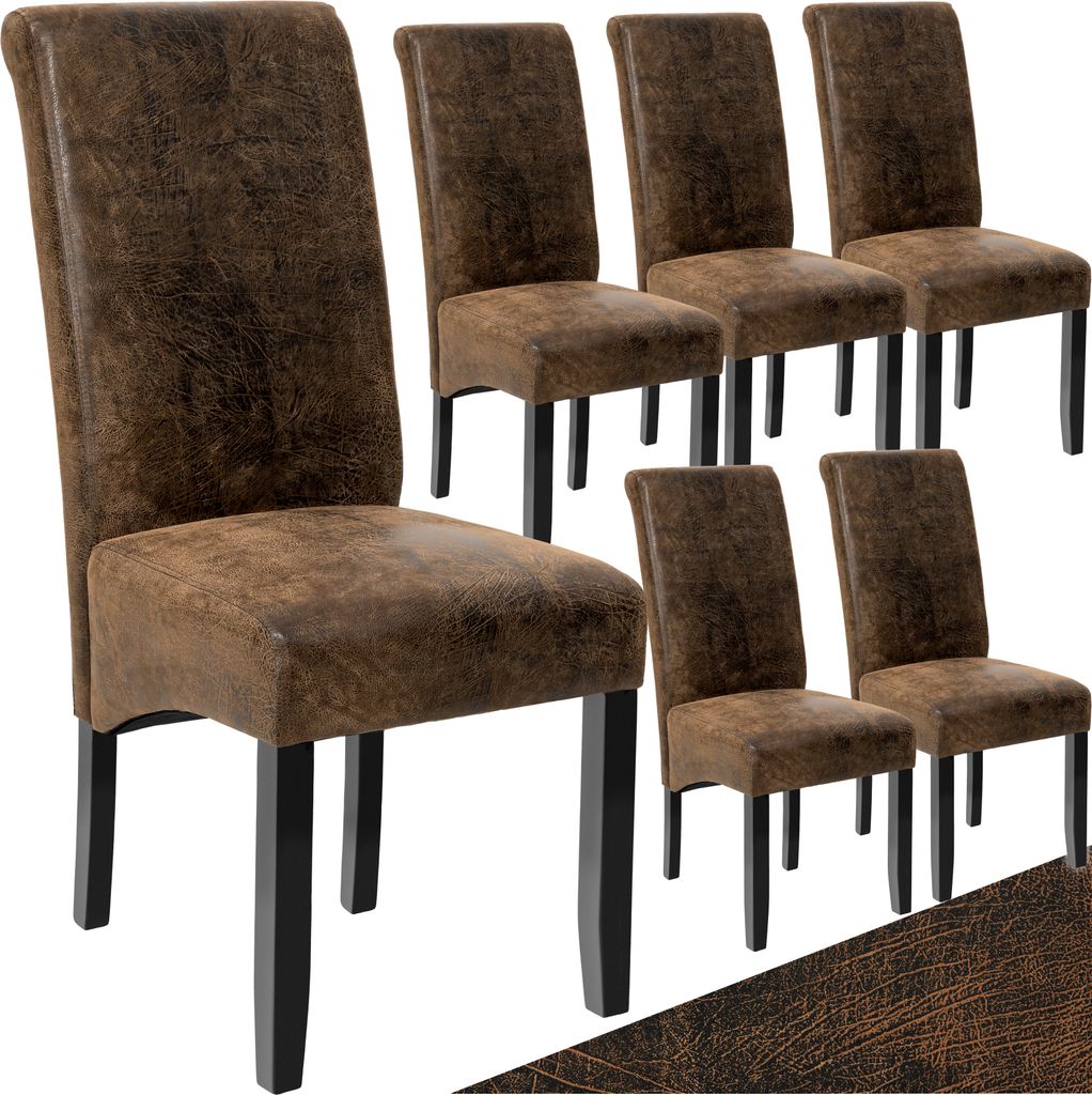 A set of dining chairs arranged on a white background.