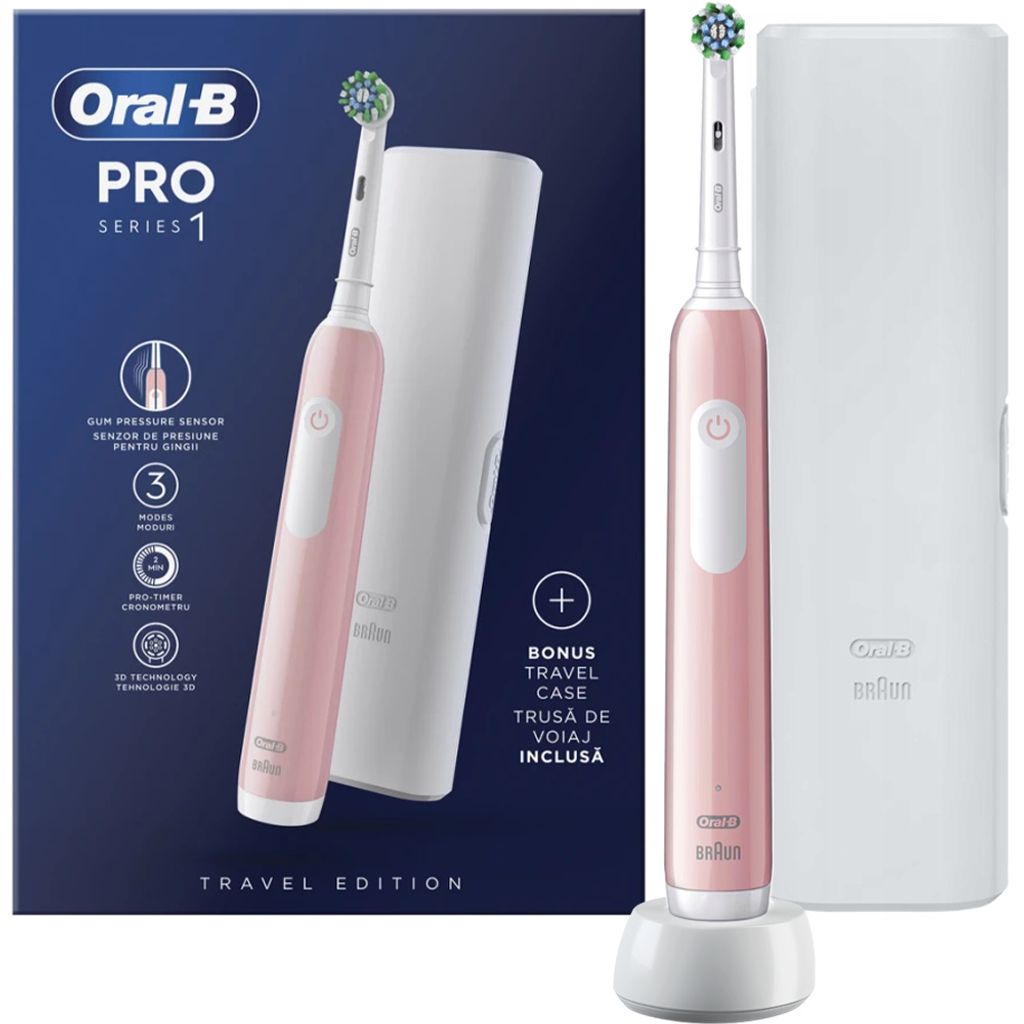 Szczoteczka Elektryczna Do Zębów Oral-B Pro Series 1 Różowa Zdjęcie produktu 