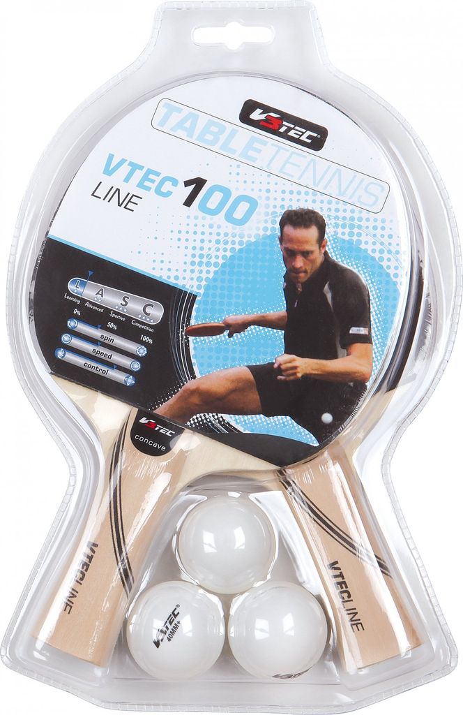 V3Tec VTEC 100 Tischtennis-Set Erwachsene sortiert