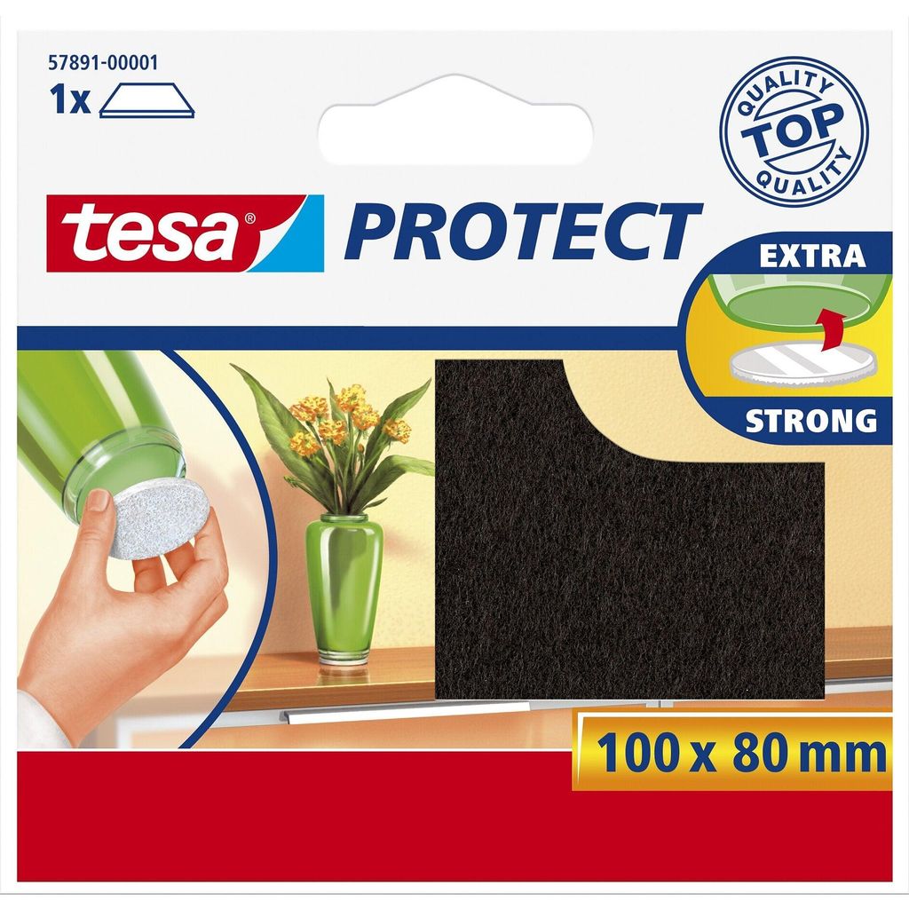 tesa Protect, deslizador de fieltro, color marrón, Imagen del producto 