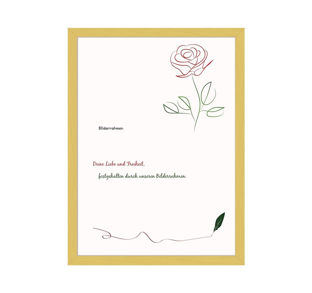 Bilderrahmen Aluminium Gold,Rahmen 30x40,Metall-Rahmen mit Plexi-Glas mit Wandrahmen-Tischrahmen für Art&Family&Kinders,Photo Frame für Foto von