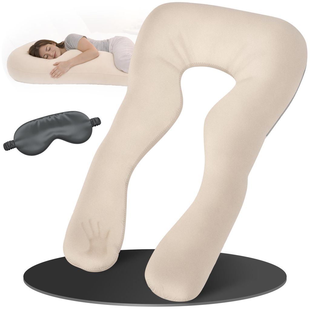 Oreiller ELONEO pour dormir sur le côté avec housse, Image du produit 