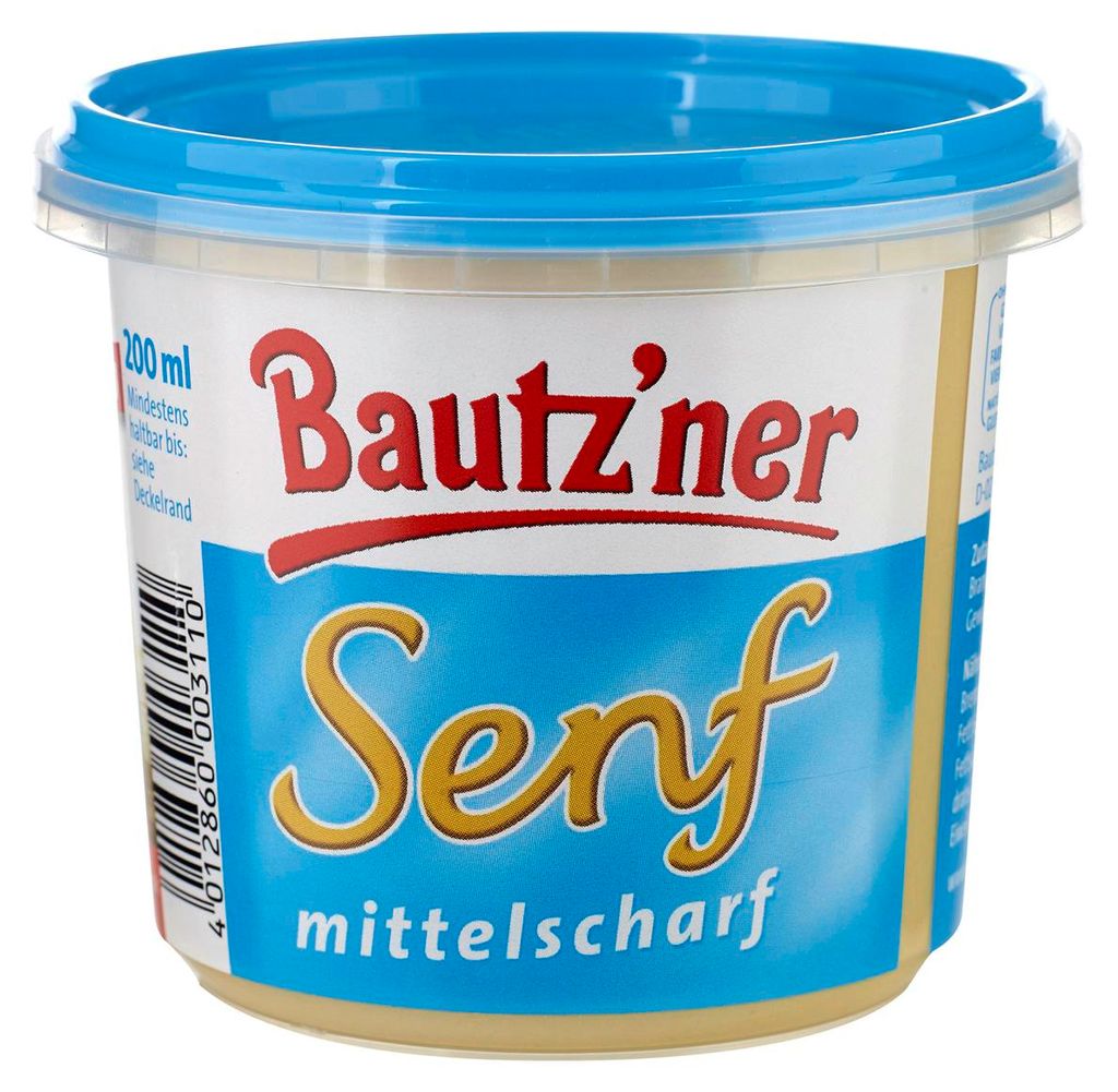 Bautzen musztarda średnio ostra klasyczna w niebieskim Zdjęcie produktu 
