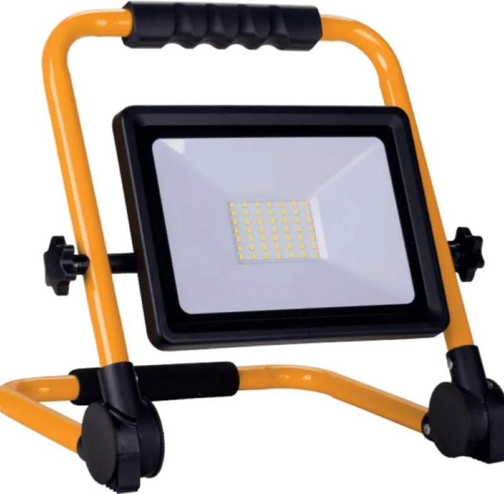 Éclairage LED Chantier 30W Portable Blanc Froid avec Câble de 3M