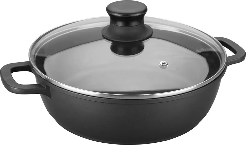 LACOR 25827 Teglia con coperchio in vetro 28 Alluminio fuso