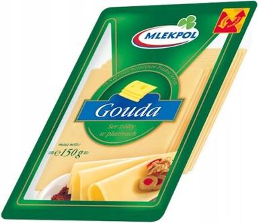 Ser Gouda pełnotłusty w plastrach 400 g Zdjęcie produktu 