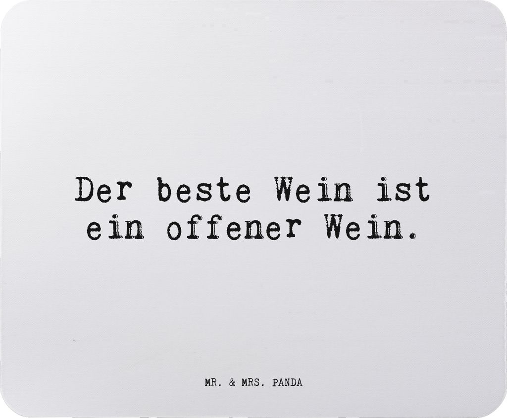 Mr. & Mrs. Panda Mouse Pad Der beste Wein ist... - Aquarellblau - Geschenk, Trinkspruch, Mauspad, schöner Spruch, pc, Sprüche, witziger, maustepp...