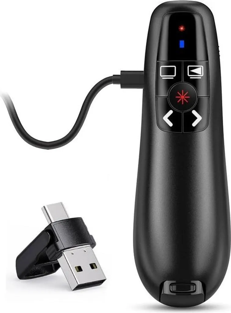 Télécommande PPT pour Mac et ordinateur portable avec connecteur mixte
