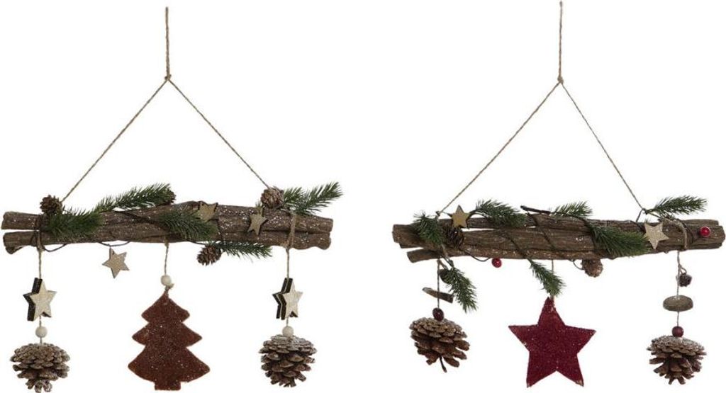 Dekoration zum Aufhängen DKD Home Decor Bunt PVC Holz 47 x 6 x 39 cm (2 Stück)