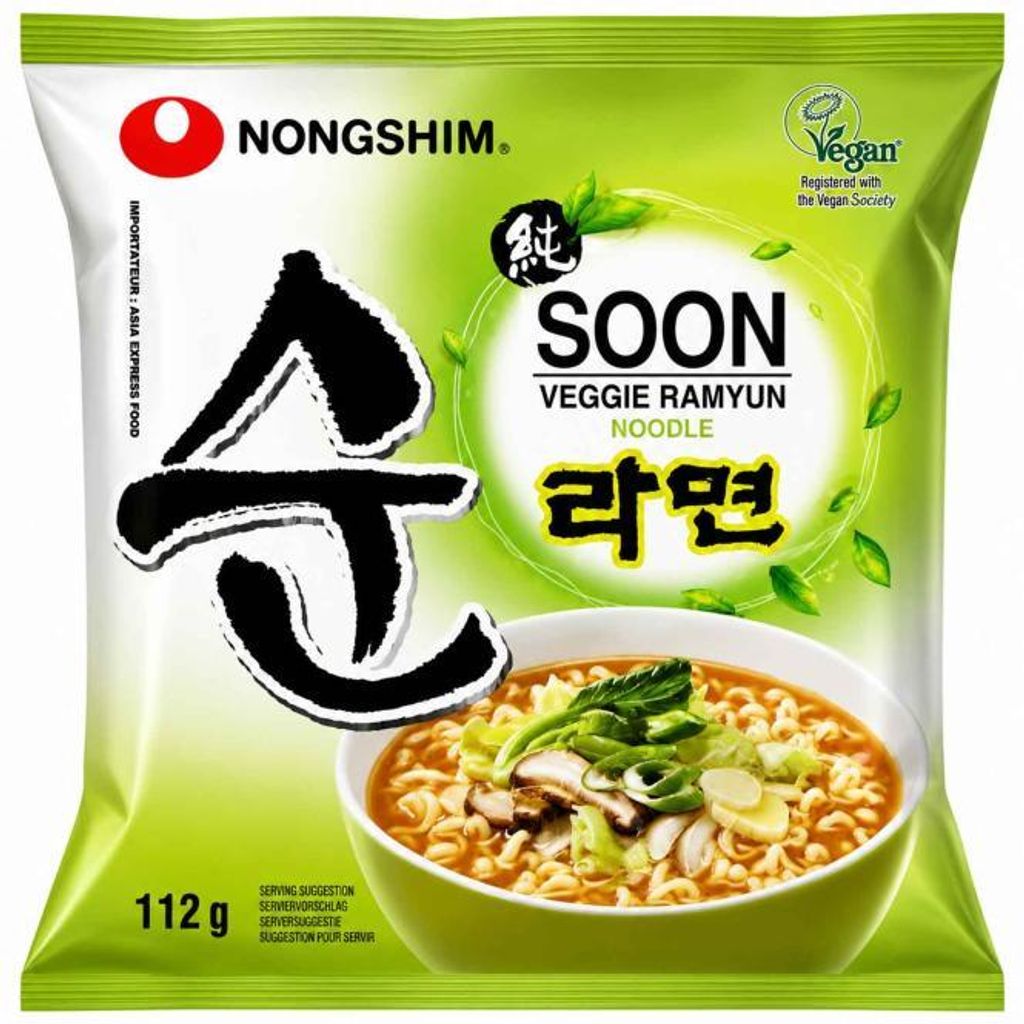 Soon Veggie Ramyun 112g vegetarische Fertigsuppe - Nongshim Produktbild 