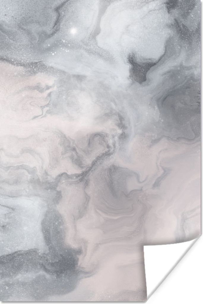 MuchoWow Poster Wolken - Abstrakt - Malen 40x60 cm - Plakate für die Wand - Poster Babyzimmer