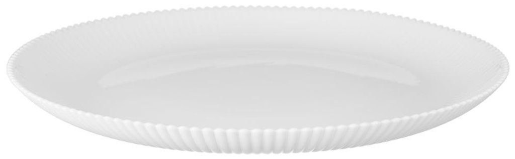 Plato llano de vidrio opalino, 26,5 cm, color blanco – Imagen del producto 