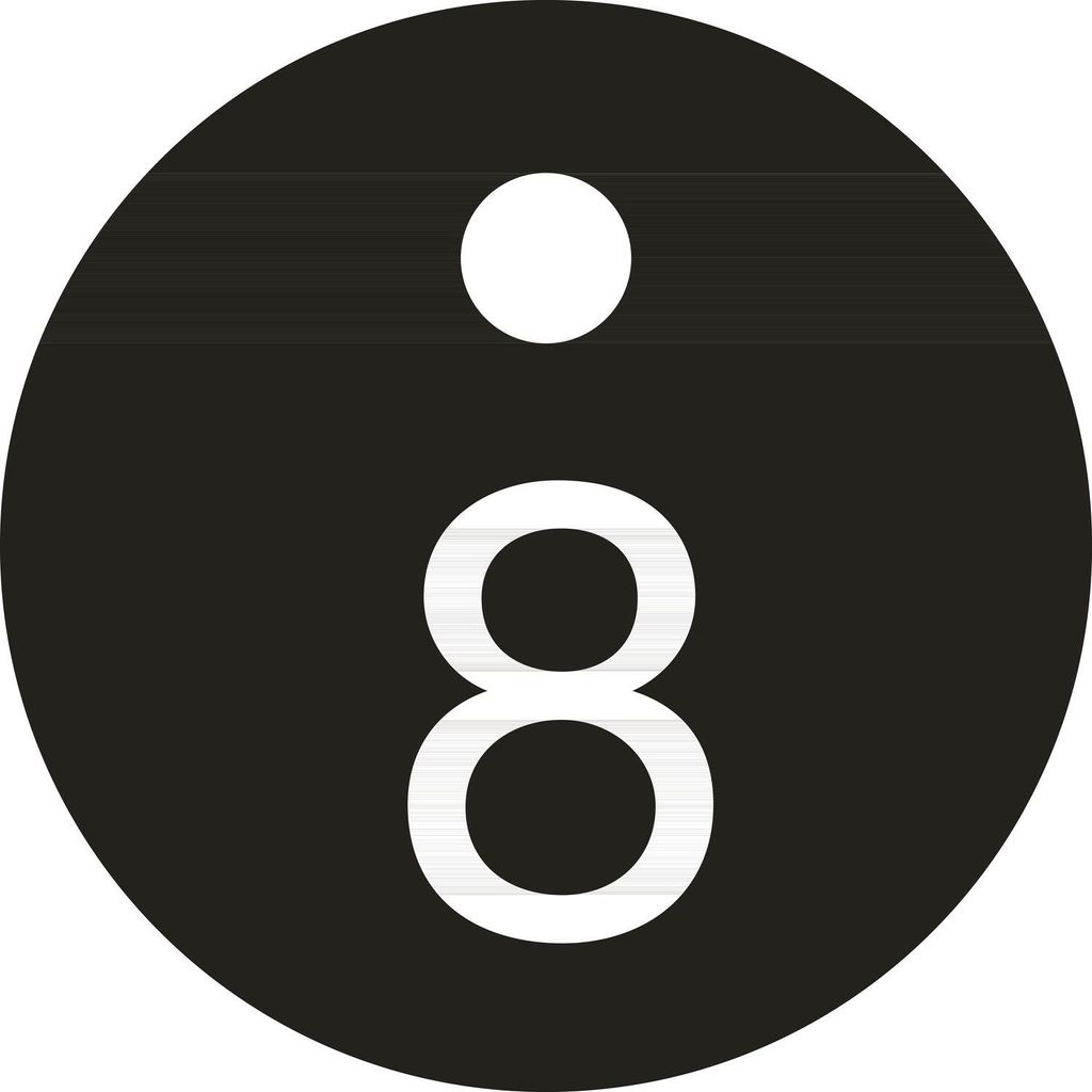 Schlüsselnummer - ø 25, Nummer 8, Aluminium schwarz eloxiert