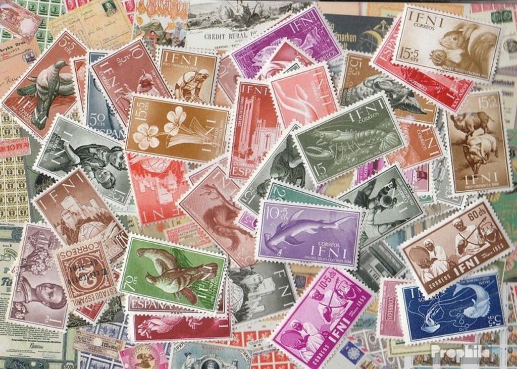 Briefmarken Ifni 150 verschiedene Marken