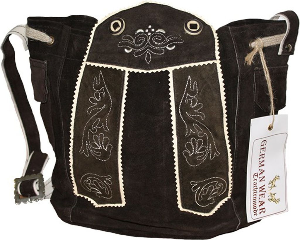 Damen Trachtentasche Dirndl Taschen Trachten ledertasche Dunkelbraun
