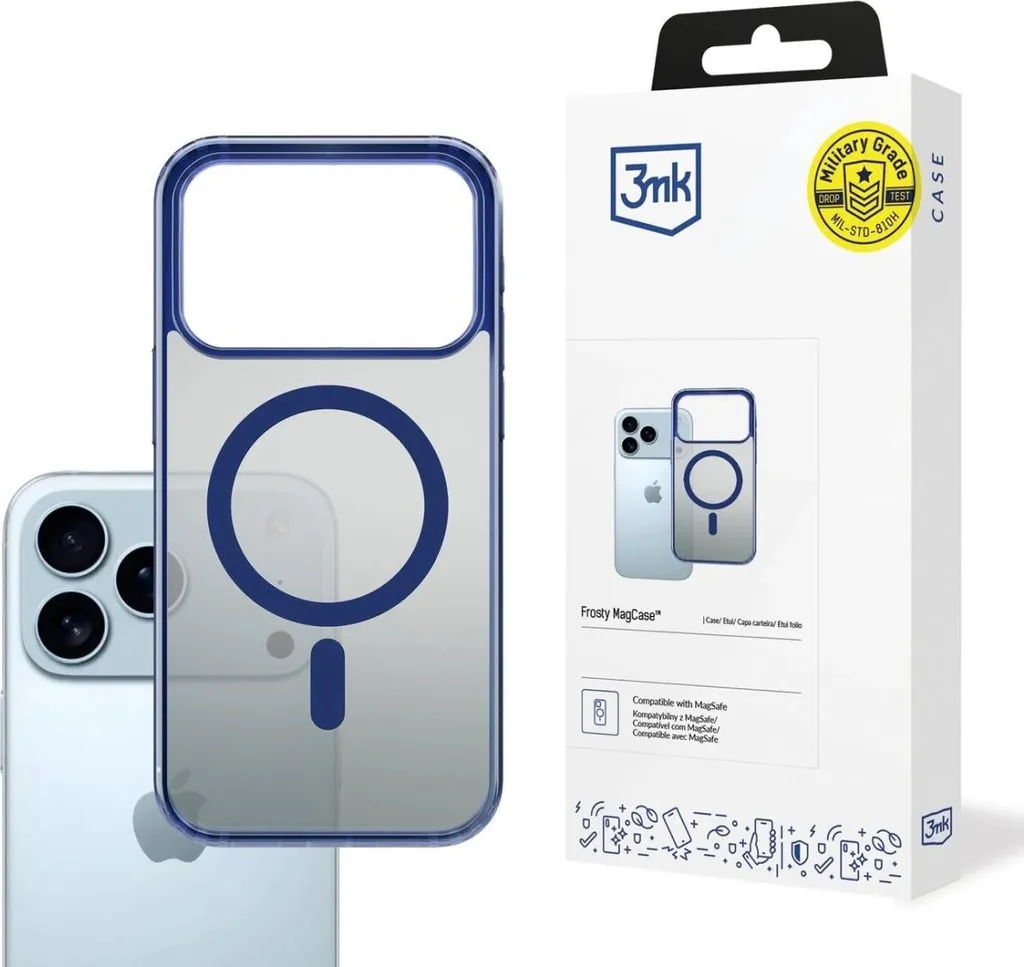 3mk Frosty MagCase iPhone 17 Pro Max Blu: Cover Magnetica Antiurto