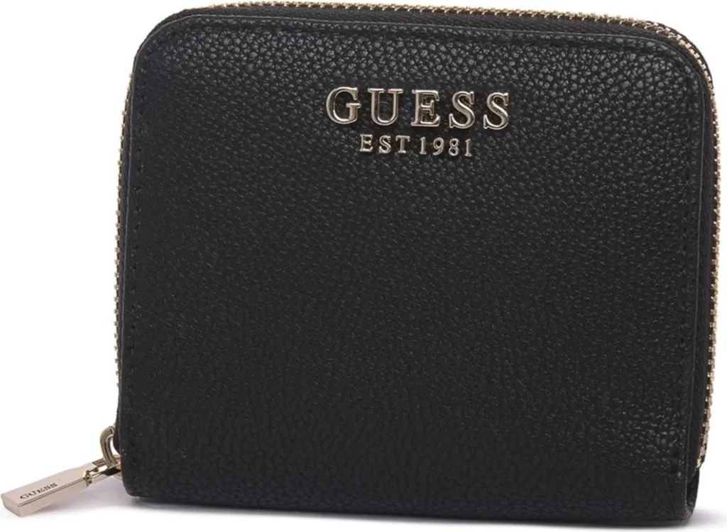 Grand Portefeuille Femme Guess Gregoria Noir avec Multi-Rangements Cartes