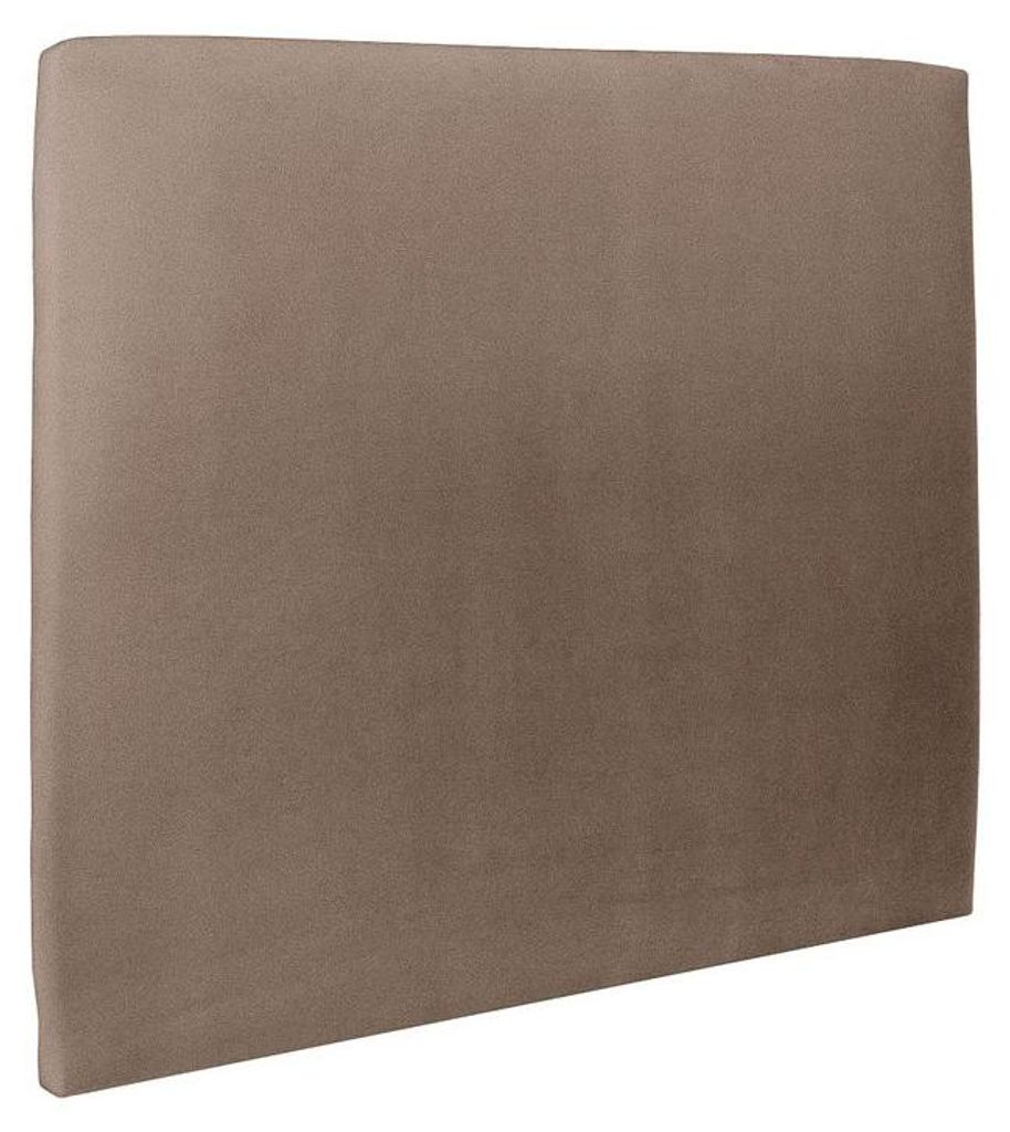 Kopfteil gepolstertes – taupefarbener Samtstoff - 135 cm