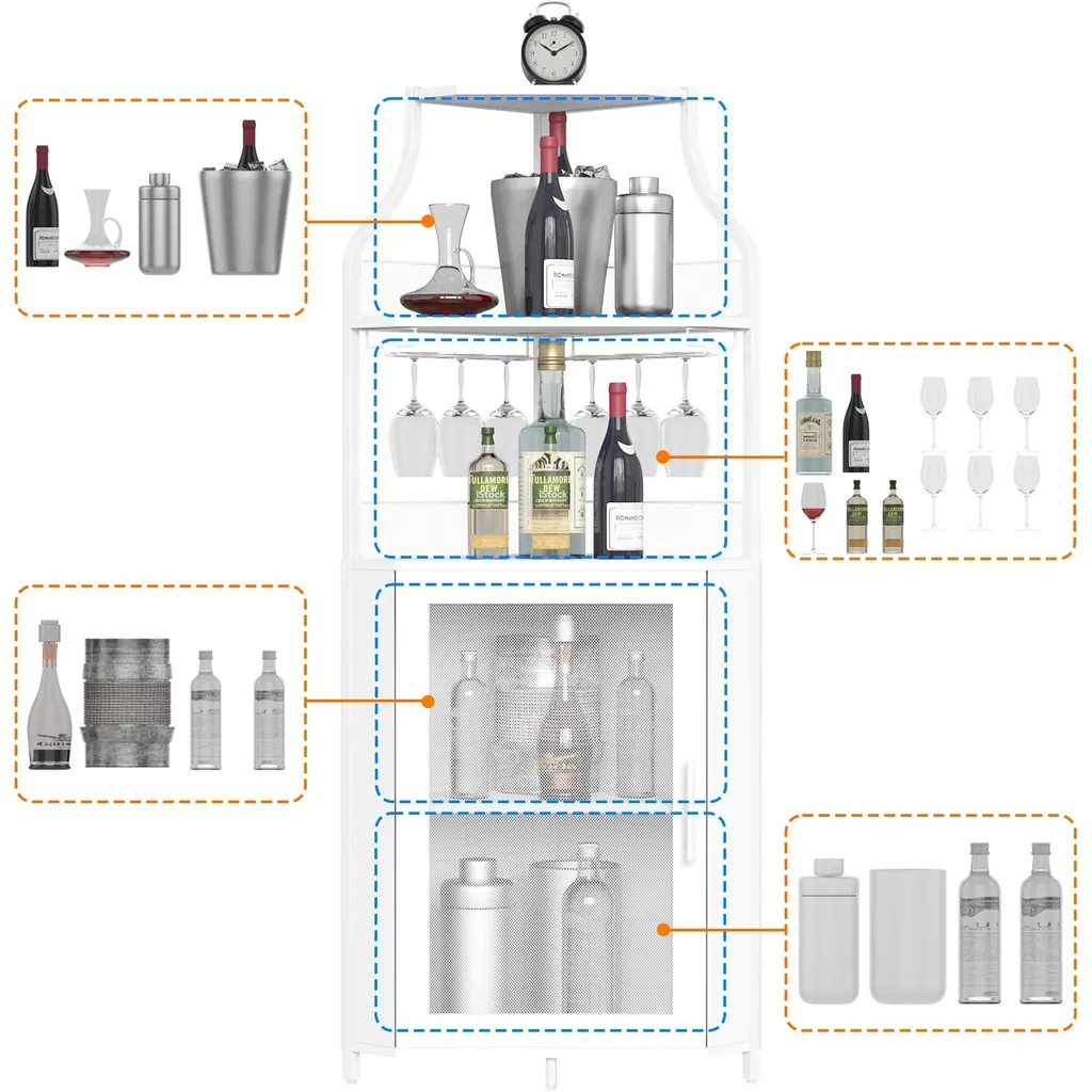 Armoire à vin gain de place pour angle - Solution bar style industriel