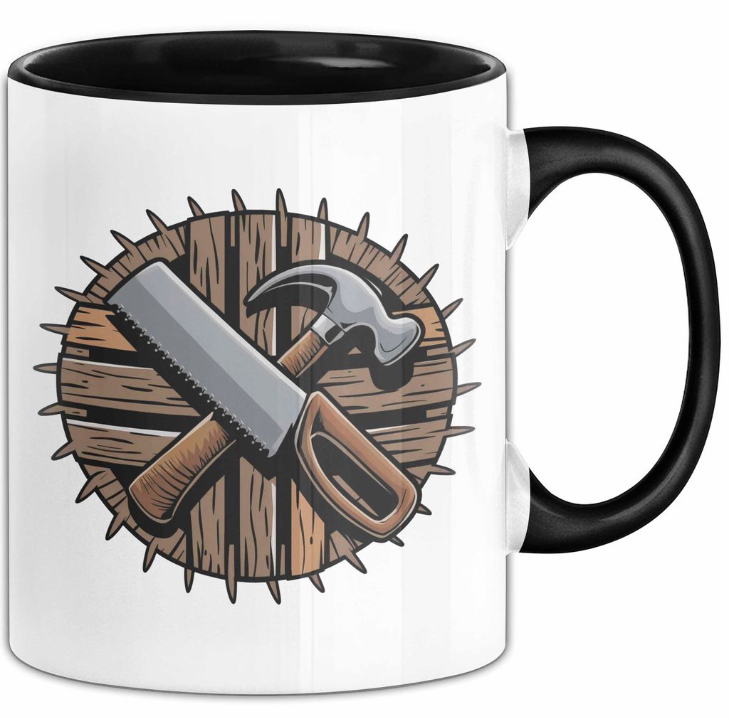 Zimmerer Tasse Geschenkidee Holzverarbeitung Experte Geschenkidee Lustig (Schwarz)