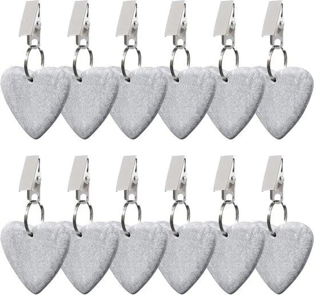 Pinces à nappe en marbre extra-robustes - Lot de 12 poids de nappe gris