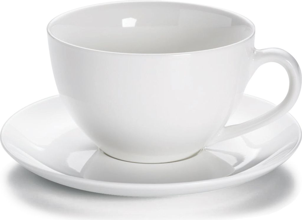 Tasse mit Untertasse 450 ml / Maxwell & Williams / White Produktbild 
