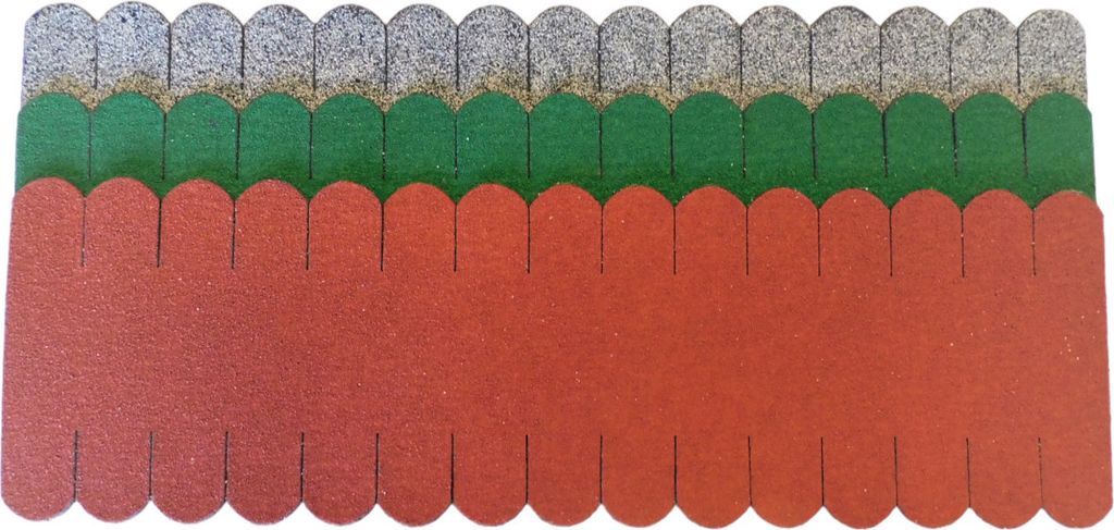 3 Streifen Dachschindeln Biberschwanz (33 mm) - First grün