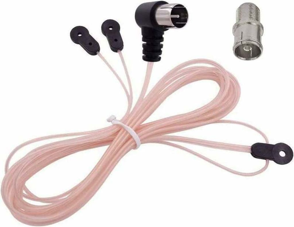 FM-Innenantenne, Doppelantenne in Y-Form, 75 Ohm, F-Stecker, Koaxialkabel, FM-Radio-Antenne für AV-Stereo-AV-Stereo-Kinoverstärker