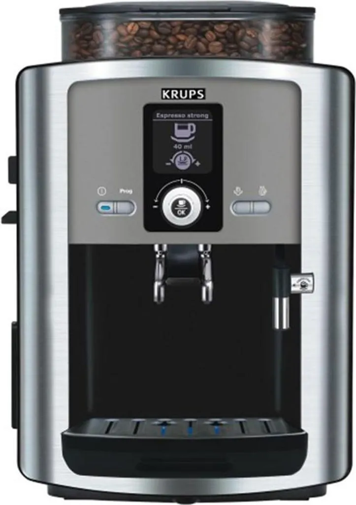 Krups EA 8050 Cafetière Automatique Inox 15 Bars avec Broyeur Métallique