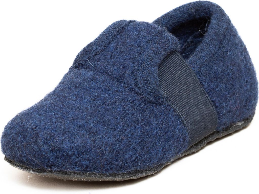 Gottstein Alpine Runner Kinder Hausschuhe aus Schurwolle Dunkelblau (Ink Blue Mele), 48-409-4869 - Gr. 30