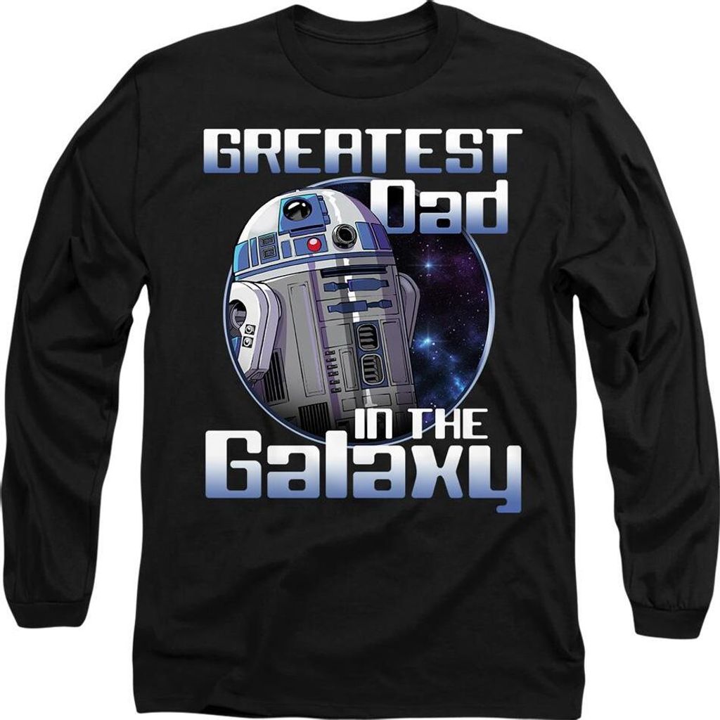 Star Wars - "Greatest Dad In The Galaxy" T-Shirt für Herren/Damen Uni - Vatertag TV14742 (XL) (Schwarz)