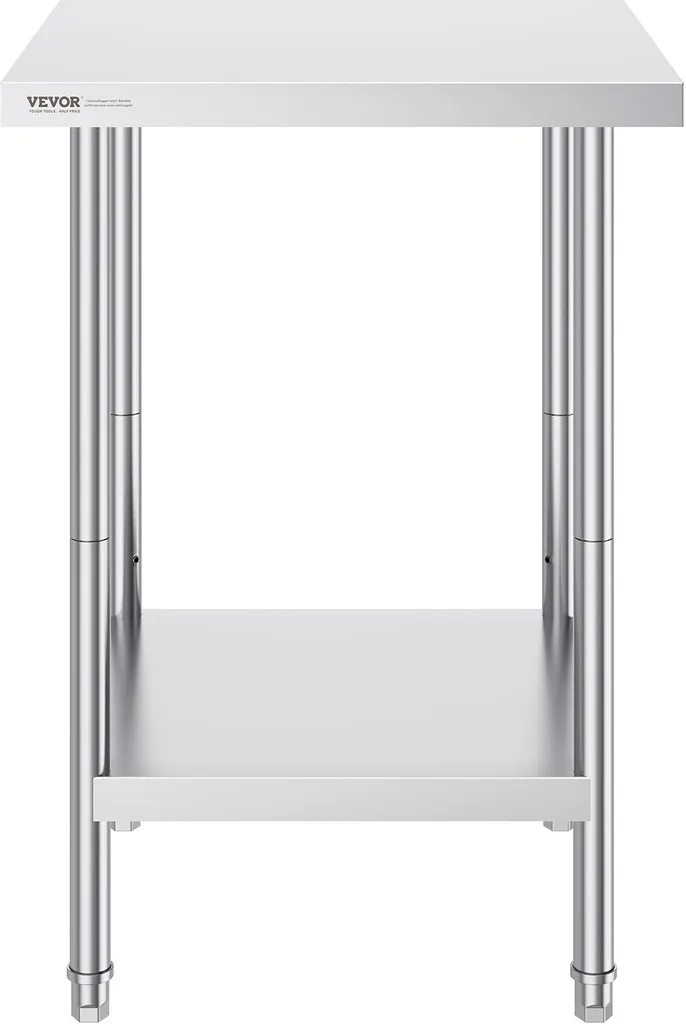 Table de préparation inox 61x61cm - Idéal pour préparation culinaire - 10