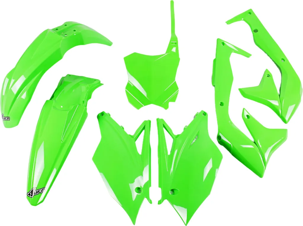 Kit plastique Kawasaki KX450F 2018 Vert Fluo - 7 pièces UFO Plast