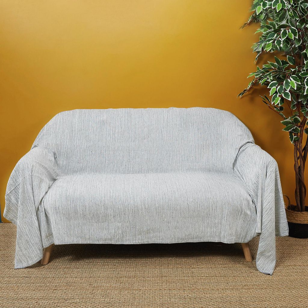 Hellgraue Sofadecke 170x250cm